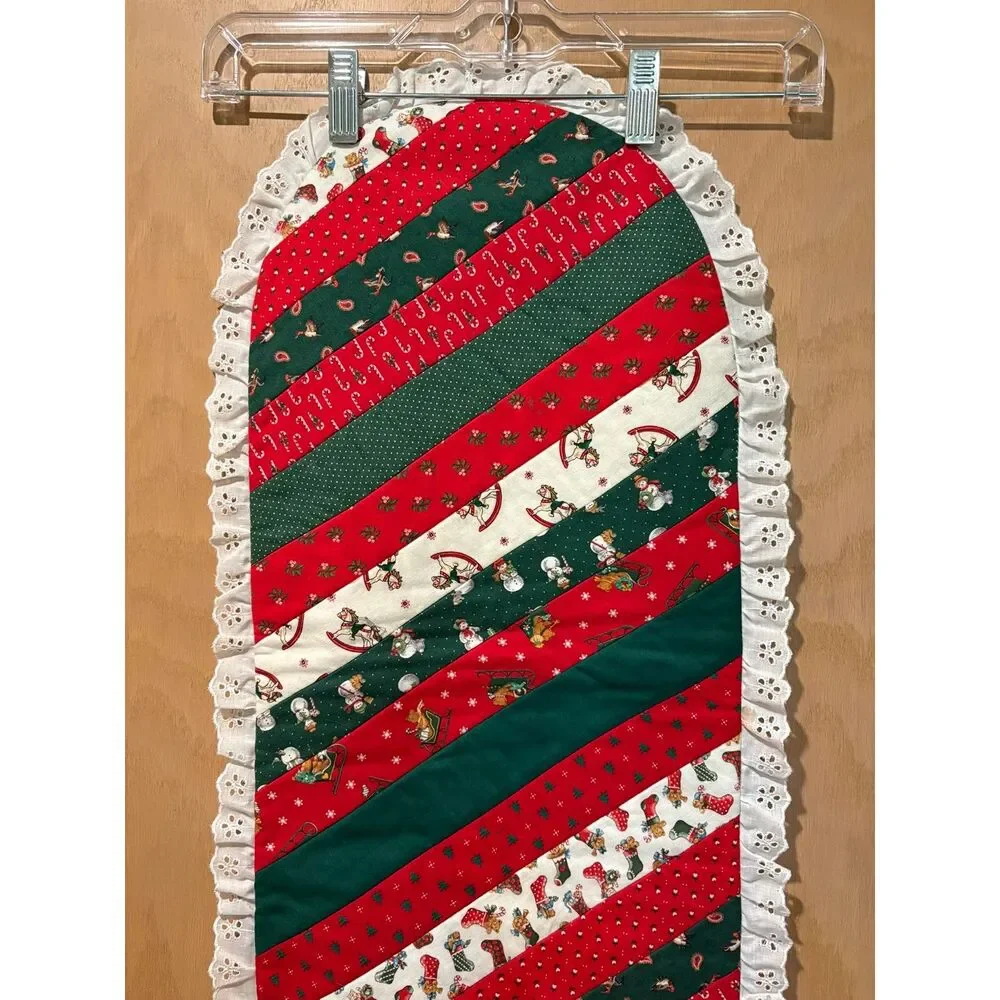 Vintage handmade table runner and placemat set